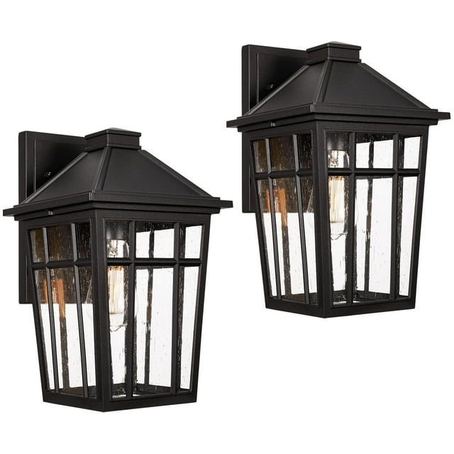 Lámparas de pared para exteriores Darkaway de aluminio de 14 pulgadas, 2 unidades, impermeables