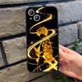 thumbnail image 3 of Demon Slayer Agatsuma Zenitsu funda de teléfono para Apple iPhone 16, 15, 14, 13, 12 mini, 11, XS, X, 8, 7 Pro Max Plus, cubierta negra de silicona suave, 3 of 5