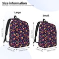 thumbnail image 2 of Rateoe Skull mushroom Pattern Durable Canvas Backpack for Men & Women – Stylish & Lightweight – Adjustable Straps, Multiple Pockets – Fits 15-17 Inch LaptopsSmall, 2 of 5