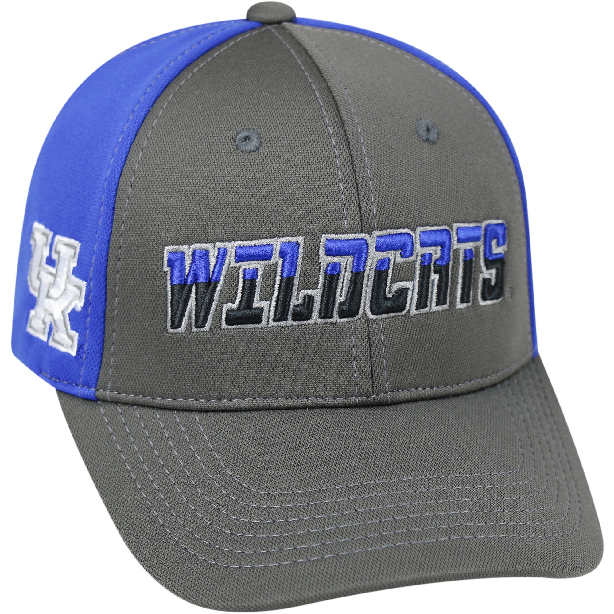 Collegiate Headwear Solid Grey University of Kentucky Wildcats Logo Adjustable Hat