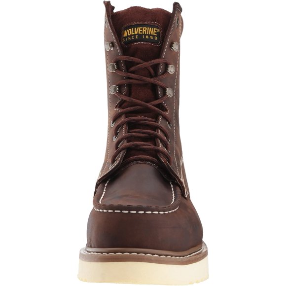 Wolverine Men's Loader 8" Steel Toe Wedge Work Boot, Brown, 11 3E US