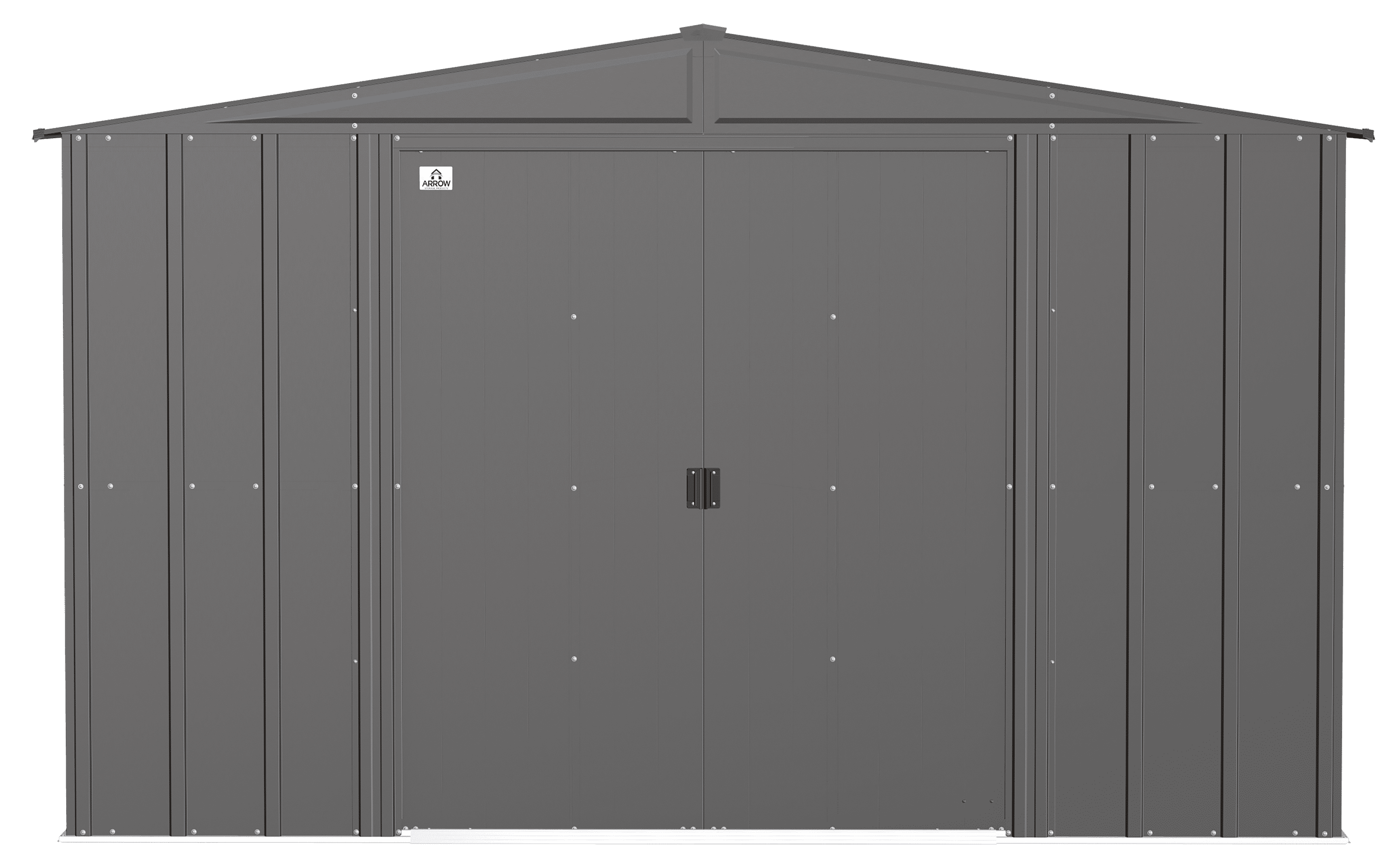 Arrow 10 x 7 ft. Classic Steel Outdoor Storage Shed, Charcoal