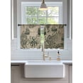 thumbnail image 3 of Retro Medieval Sheer Curtains 2 Panels Set Map Octopus Nautical Lihgt Filtering Rod Pocket Voile Drape, Semi Sheer Window Curtains for Bedroom Living Room, 52"x54", 3 of 5