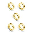 thumbnail image 3 of Qarigey Unisex banda anillo aniversario pareja nupcial estética mano joyería vacaciones regalos accesorios oro tamaño 13 Oro Taille 13 5piezas, 3 of 6