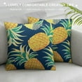 thumbnail image 3 of Fenyluxe  Pineapple Pillows Decorative Throw Pillow Cover Case Summer Beach Pineapple in Stripes Pillow Case Square Cushion Cover for Sofa Bedroom Blue Yellow Green 18x18in, 3 of 5