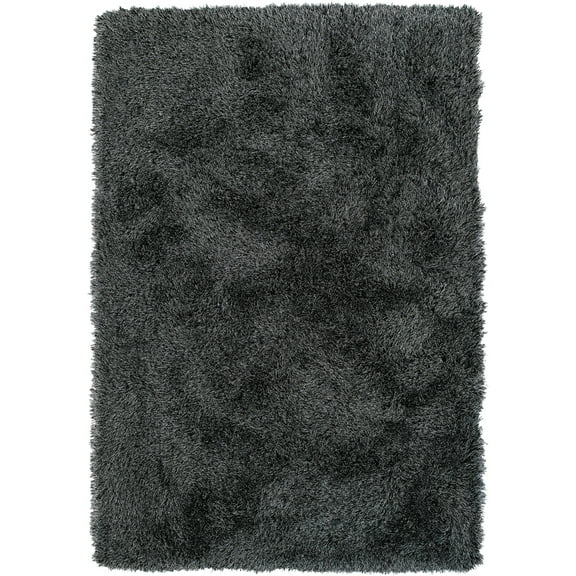 Berkley Bold Area Rug IA100 Midnight Monochrome Fluffy 3' x 5' Rectangle