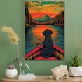 thumbnail image 2 of Glenofimaal Terrier Dog Stretched Canvas Size 8x12 Fishing Canvas – Cute Glenofimaal Terrier Canvas Wall Art of Puppy Playing Fishing, Perfect for Dog and Sports Fans, 2 of 5