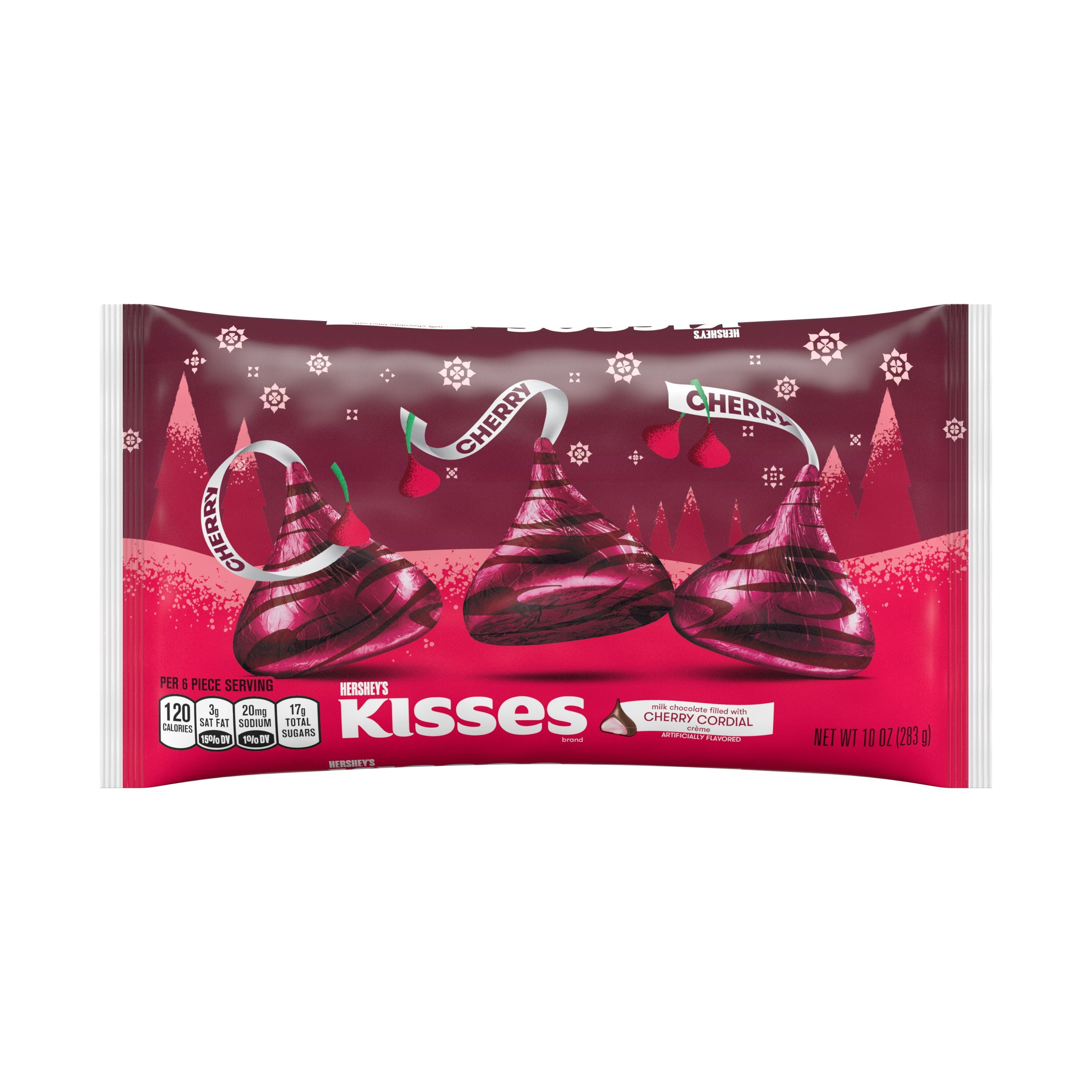 Hershey's Kisses Milk Chocolate Cherry Cordial Creme Filled Holiday