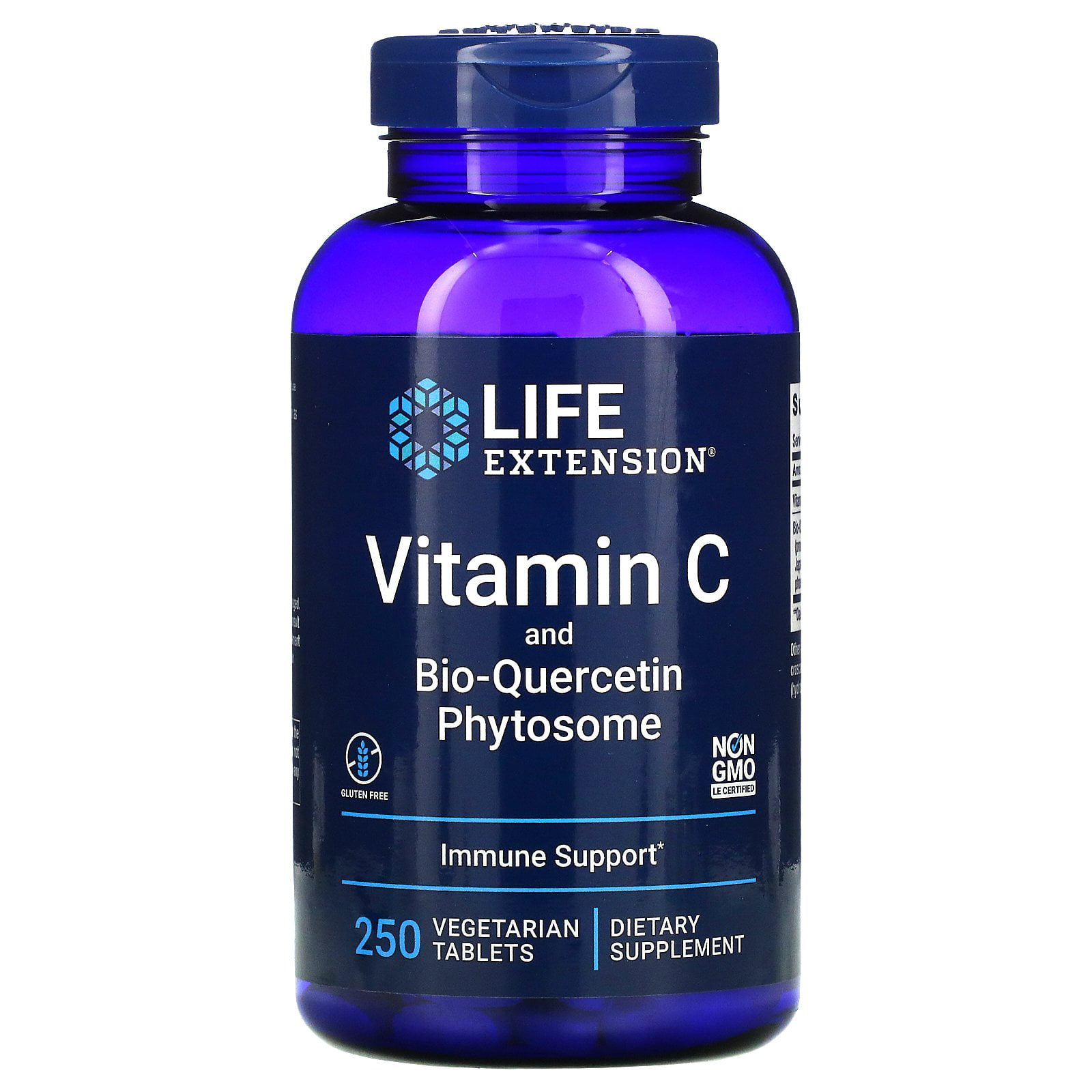 Nadeel Wat is er mis Dollar Life Extension Vitamin C and Bio-Quercetin Phytosome, 250 Vegetarian  Tablets - Walmart.com
