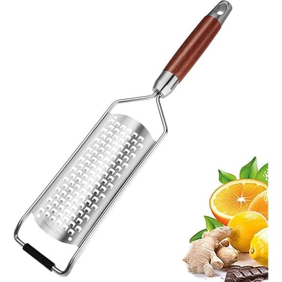 ABCISI Cheese Grater, Zester Grater with Handle, Easily Handle Lemons Vegetable Cheese, Quickly Plane Thicker Wires, Not Easy to Rust and Can Remain Sharp