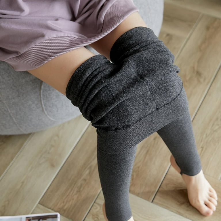 Puloru Women's Thickened Warm Leggings, Thermal High Waist Slinky
