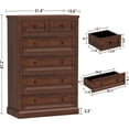 thumbnail image 3 of 6 Drawer Dresser for Bedroom, Wanan 47.2 Inch Farmhouse Dresser Tall Chest of Drawers for Living Room, 3 of 7