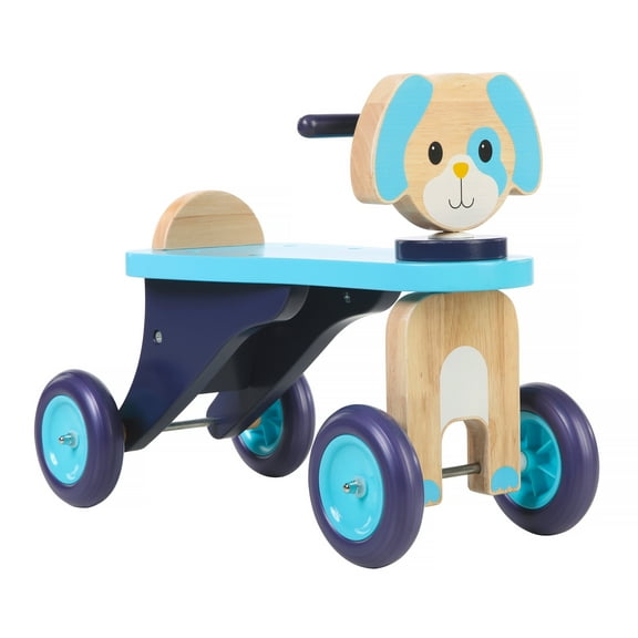 Dynacraft Wooden Puppy Push Ride-on Toy for Toddlers, Ages 18 Months to 3 Years, 1 Count