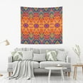 thumbnail image 6 of Bohemian Pattern Tapestry Wall Hanging Tapestries Happy Colorful Hippie Psychedelic Art Polyester Carpet Wall Decorative for Living Room Bedroom 60x40inch Home Decor Gifts, 6 of 7