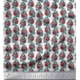 thumbnail image 1 of Soimoi Silk Fabric Leaves & Floral Block Print Sewing Fabric Yard 42 Inch Wide, 1 of 4