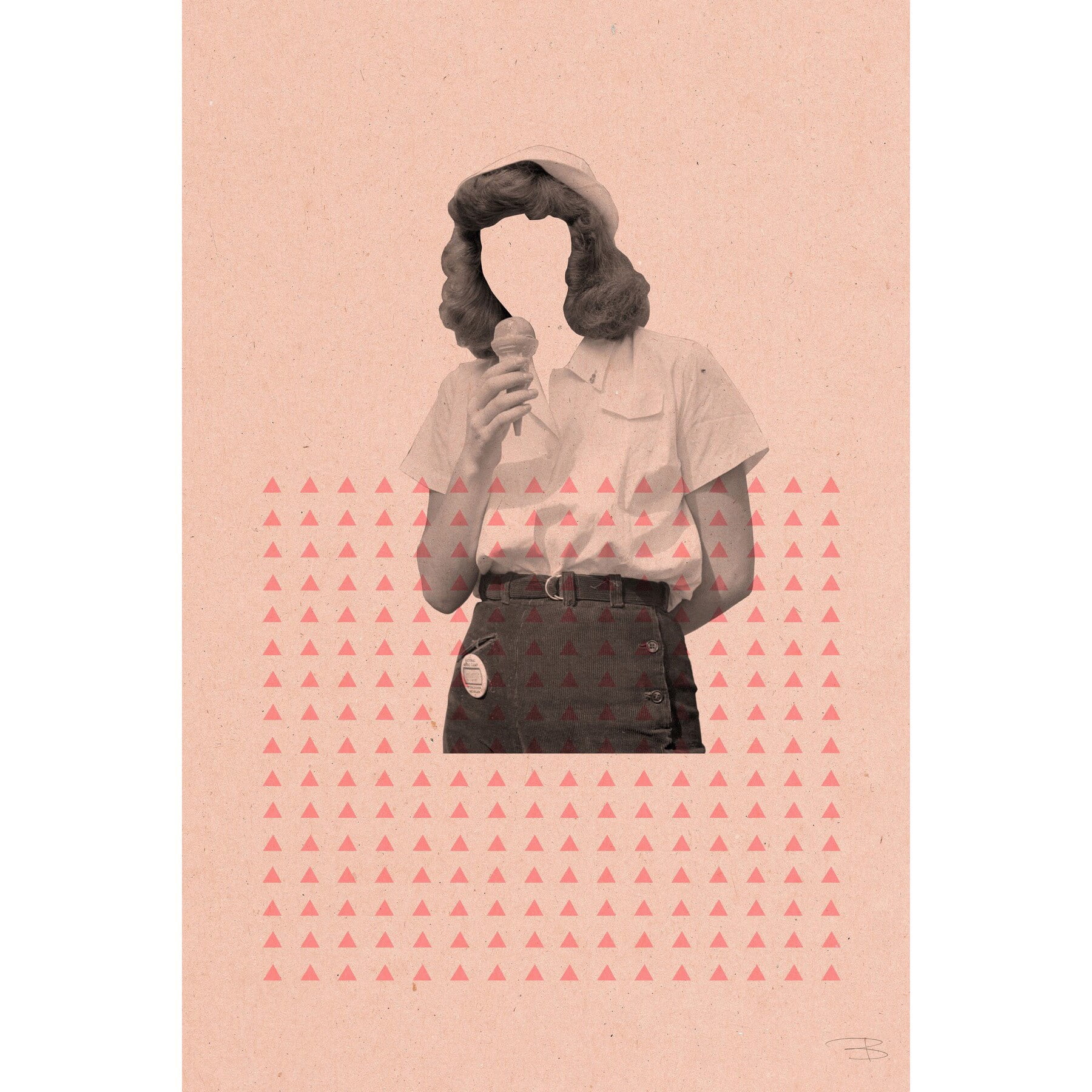 Marmont Hill "No Face Rosa I" by Bengoa Vazquez Painting Print on Wrapped Canvas