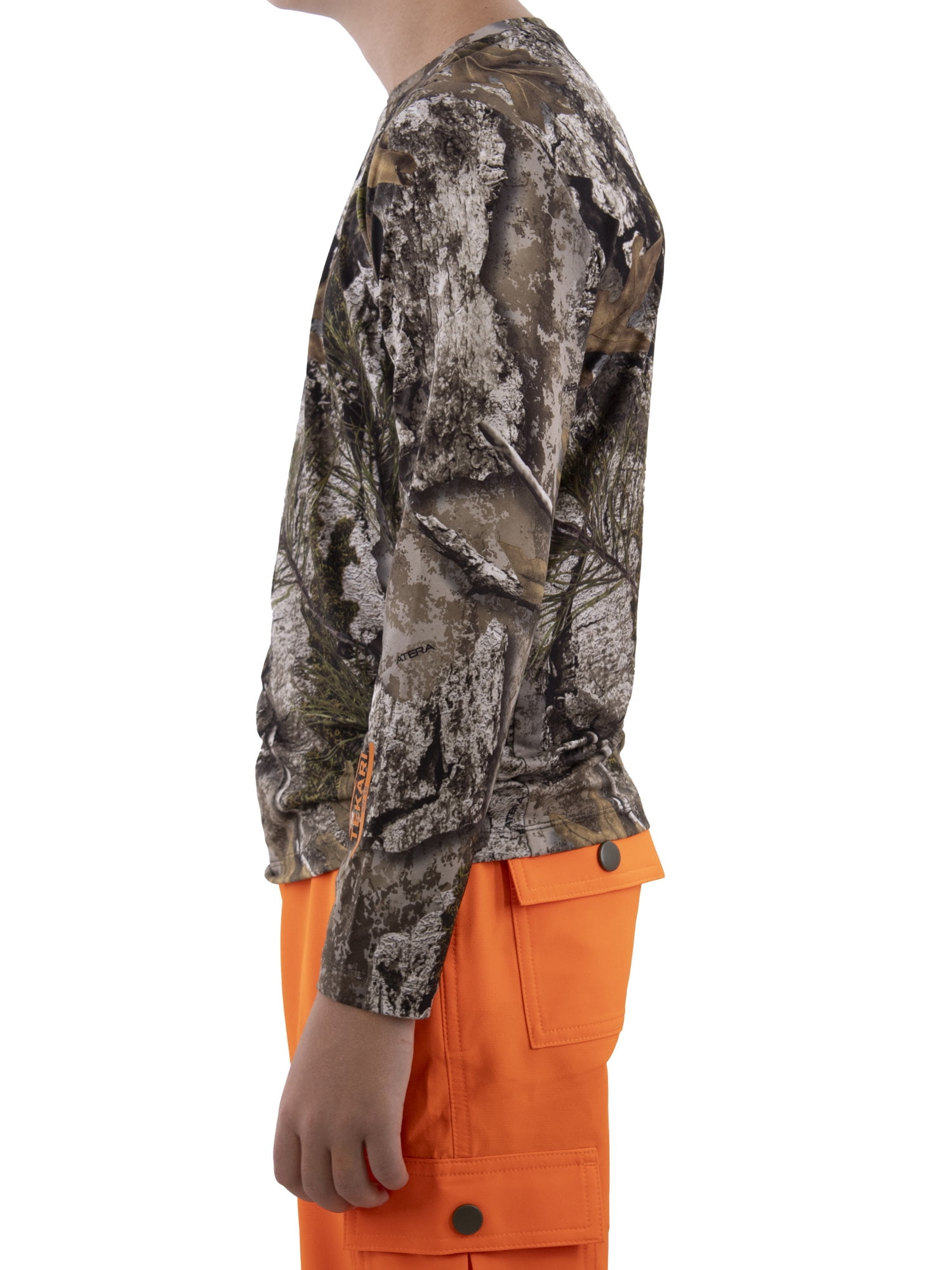 Tekari Youth Long Sleeve Camo Performance Hunting Shirt, XS-XL