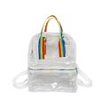 thumbnail image 1 of Mochila Mochila transparente para mujer Mochila impermeable con cremallera Mochila grande para estudiantes (blanco), 1 of 7