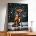 thumbnail image 4 of Hudo Dog Christmas Canvas Wall Art, Redbone Coonhound Dog Wall Art Prints Dogs Hanging Wall Pictures Decoration for Holiday Living Room Bedroom Bathroom, 4 of 5
