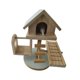 thumbnail image 2 of Wood Hamster House Hut con escalera fácil Asamblea de bricolaje para mascotas para mascotas para mascotas para ratones sirios ratas loros pequeños, 2 of 9