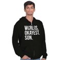 thumbnail image 5 of Worlds Okayest Son Funny Children Zip Hoodie Sweatshirt Men Brisco Brands S, 5 of 5