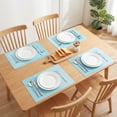 thumbnail image 3 of Unique Bargains Rectangle 6 Pack Gradient Plastic Table Mats Blue 17.7x11.8inch, 3 of 6