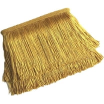 6 Inch Fringe Trim for Sewing, 10 Yards Polyester Gold Tassel Trim Fringe Chainette Trimmings Ribbon for Latin Dance Dress Clothes Crafts DIY Clothing Lamp and Pillow Decorations