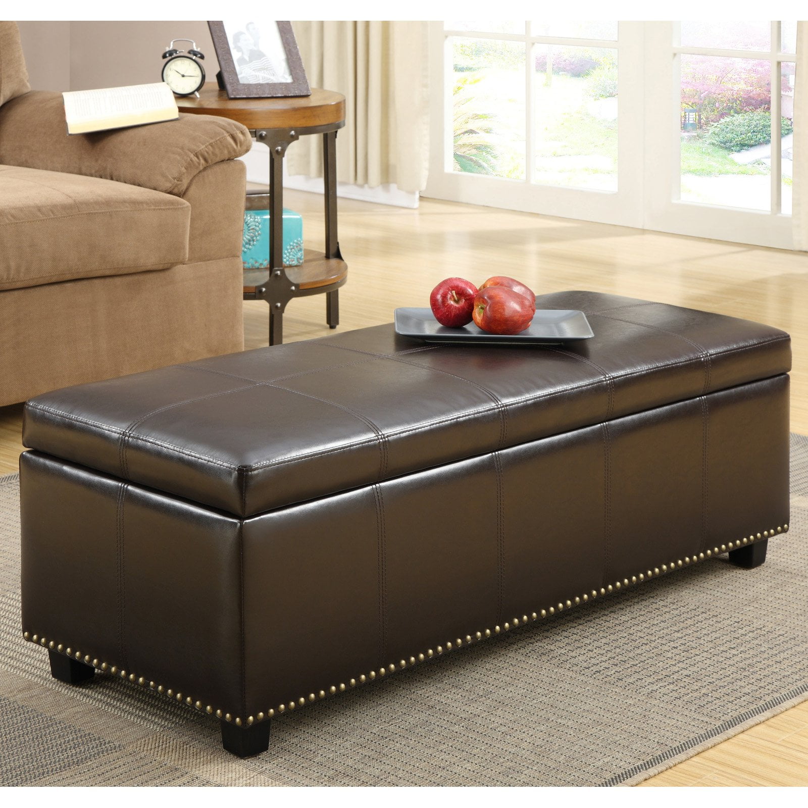 Simpli Home Kingsley Large Storage Ottoman Bench Simpli Home Kingsley Large Storage Ottoman Bench