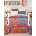 thumbnail image 6 of GARVEE Electric Heated Blanket Queen Size 84"x90" Velvet Soft Dual Controls Fast Heating Blankets,Over-Heat Protection,Pink, 6 of 10