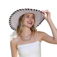 thumbnail image 3 of Chapeau Fedora Chapeau Rigide avec Visière Rétractable Chapeau de Camping pour Femmes Chapeaux pour Femmes Chapeaux pour Femmes Chapeau de Plage pour Femmes Chapeau Extérieur pour Femmes Sombrero Imperméable Été Fedora Grand Bord Chapeau de Soleil, 3 of 4