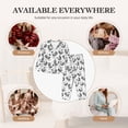 thumbnail image 7 of Fuzoiu Retro Rooster Print Women's Long-Sleeved Pajama,Lounge Button Down Nightwear,Womens Notch Collar Pajama Set-Medium, 7 of 7