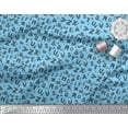 thumbnail image 3 of Soimoi Blue Rayon Fabric Alphabet Text Print Fabric by Yard 42 Inch Wide, 3 of 3