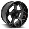 thumbnail image 3 of 4PLAY Wheels 4P50 22 Inch Rims Fit 5x127 & 5x139.7 22x10 Gloss Black Brushed with Tinted Clear (Set of 4), 3 of 4