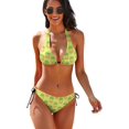 thumbnail image 1 of Faty-T Women's Pineapple Print Swimsuit Tie Side Triangle Bikini Bathing Suits, 1 of 12