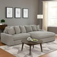 thumbnail image 2 of Lain Sectional Sofa with Reversible Chaise- 6 Throw Pillows- Gray Corduroy, 2 of 6