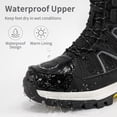 thumbnail image 3 of Ecetana Snow Boots for Women Mid-Calf Winter Boots Lace Up Non-Slip Outdoor Hiking Boots, 3 of 7