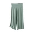 thumbnail image 2 of CAIVO Women High Waist Casual Capris Stretchy Summer Shorts Soft Comfortable Elastic Waistband Lightweight Trendy Outdoor Work Solid Color Bottoms, 2 of 3