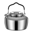 thumbnail image 3 of Hervidor de agua multiusos para acampar al aire libre, de acero inoxidable, para té y café 15 l plata brillante, 3 of 8