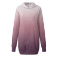 thumbnail image 4 of Spring Savings Clearance Lindreshi Sweatshirts for Women Loose Fit with Hood Women's Fashion Gradient Hooded Pullover Pocket Thin Guards Dress Hooded Dress, 4 of 5
