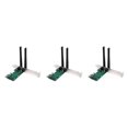 thumbnail image 1 of 3X Wireless Card WiFi Mini PCI-E Express to PCI-E Adapter with 6 Antenna External for PC, 1 of 6