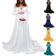 thumbnail image 5 of Txlixc Vestido de mujer embarazada de cuello V de color sólido Txlixc moda, 5 of 5