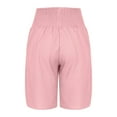 thumbnail image 4 of CheerKidz Summer Shorts for Women's Fashion Solid Color Three Way Pants With Drawstring Shorts Lightweight Quick Dry Cargo Shorts(Pink,L), 4 of 6