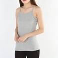 thumbnail image 3 of Defitshape Women's Soft Tank Top Cotton Pajama Shirt Cami Summer Spring Comfy Sleeveless Spandex Home Fitted Fall Sleepwear Grey Small, 3 of 5