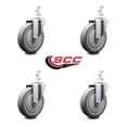 thumbnail image 2 of 5 Inch Thermoplastic Rubber Wheel Swivel 7/8 Inch Square Stem Caster Set SCC, 2 of 2