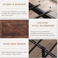thumbnail image 3 of Queen Size Platform Bed Frame with LED Lights, USB Charging, and Farmhouse Barn Door Headboard, Strong Metal Slats Support, Noise Free, No Box Spring Needed, Brown, 3 of 8