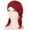 Dark Red, variant on Women Trendy Stretch Hide Hair Arc Design Plaits Beanie Hat Head Hair Wrap Cap