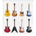 thumbnail image 3 of Ambesonne Guitar Shower Curtain, String Instruments Jazz, 69"Wx75"L, Multicolor, 3 of 3