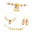 thumbnail image 3 of Conjunto de joyas para danza del vientre, collar y pendientes vintage para carnaval y espectáculos. Pendientes de gancho, 3 of 8