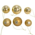 thumbnail image 3 of Kurt Adler 60-80MM Shiny and Matte Champagne Gold Glass Ball Ornaments, 20-Piece Set, 3 of 4