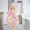 thumbnail image 4 of Daisy Floral Kids Hooded Beach Towel Baby Bath Poncho Towels with Hood Absorbent 50"x23.5" for Pool Swimming, 4 of 7